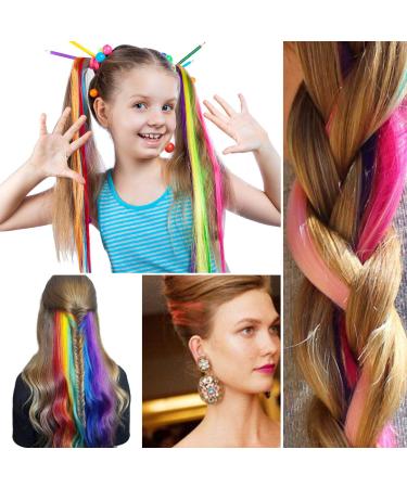 24pcs Green Hair Extensions 20 inch - Halloween Party Highlights Clip in Hair Extensions - Heat-Resistant Straight Hairpieces - Fake Hair Accessories for Women & Kids - Halloween Christmas Gifts - Buy Online on GoSupps.com