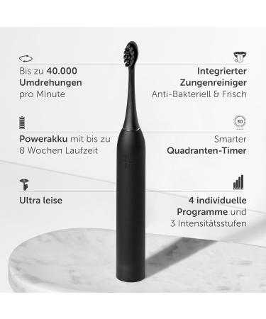 Wondersmile Mundschusche Pro - Smoothflow Technology for Optimal Tooth & Gum Care | Interdental Cleaner | 4 Modes | Ultimate Black Oral Care Set - 1 Pack - Buy Online on GoSupps.com