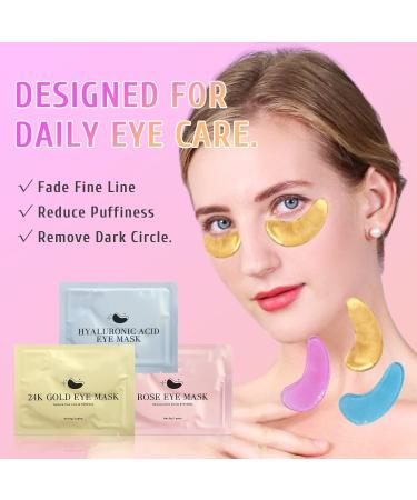 Natural Plant Extracts Under Eye Patches - 24 Pieces with Hyaluronic Acid | Reduce Puffiness & Dark Circles | Anti-Aging Facial Gel for Soothing Eyes - Buy Online on GoSupps.com