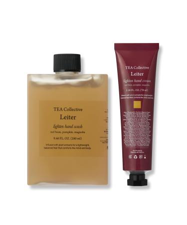 TEA Collective Leiter Hand Care Set | Vegan Hand Wash & Hand Cream Duo | Cozy Tea-Inspired Daily Hand Care 2-Piece Set