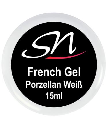 French Gel soft white building gel UV Gel Porcelain milky white (1 x 15 ml) 15 ml (1 pack)