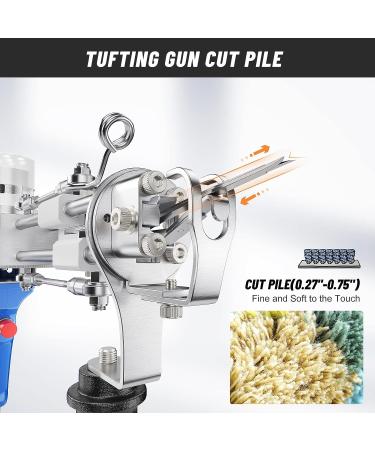 Kacsoo Electric Cut Pile Tufting Gun - Handheld Knitting Rug Gun (Blue Cut Pile) | 5-40 Stitches/Sec | 100V-240V - Buy Online on GoSupps.com