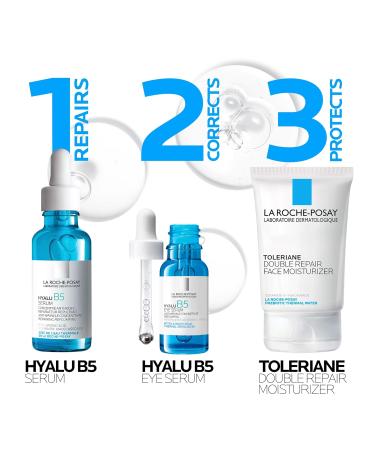 La Roche-Posay Hyalu B5 Eye Serum with Hyaluronic Acid & Caffeine for Dark Circles Hydrating Serum for Dark Circles and Wrinkles with Roller Ball Applicator Replumps Under Eye Fragrance Free - Buy Online on GoSupps.com