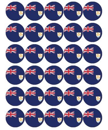 30 Anguilla Cupcake Toppers Edible Wafer Paper Fairy Cake Toppers Birthday Cake Decorations