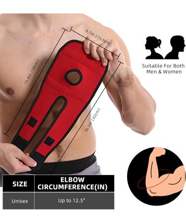 Adjustable Tennis Elbow Support Brace with Metal Spring Splints - Small Size - Buy Online on GoSupps.com