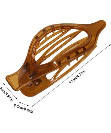 Streysisl Large Duckbill Hairpin Long Hair Duckbill Hairpin Elegant Ponytail Clip for Thin Hair Large Thin Hair Clip Decorative Clip Translucent Shower Clip amber - Buy Online on GoSupps.com