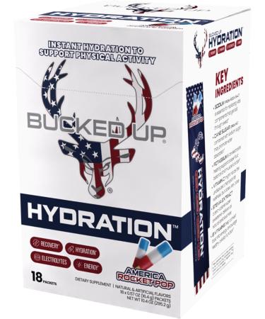 Bucked Up Hydration - Rocket Pop | Electrolyte and Hydration Powder Drink Mix | 18 Packs (18 Servings) - Buy Online on GoSupps.com