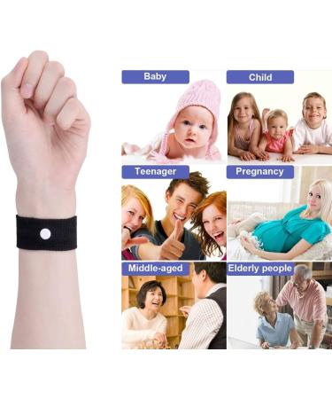 Travel Motion Sickness Relief Wristbands - Natural Anti Nausea Solution (Black/Grey) - Buy Online on GoSupps.com