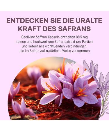 Liposomal Saffron 88.5 mg - Saffron Extract Capsules 100% Pure & Natural Saffron Saffron Supplement High Absorption Formula 60 Capsules 2 Month Supply - Buy Online on GoSupps.com