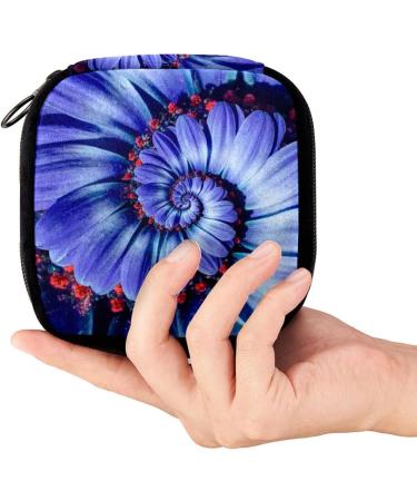 GIAPB Period Bag Sanitary Napkin Storage Pad Holder Makeup Pouch - Purple Chamomile Daisy Color - Buy Online on GoSupps.com