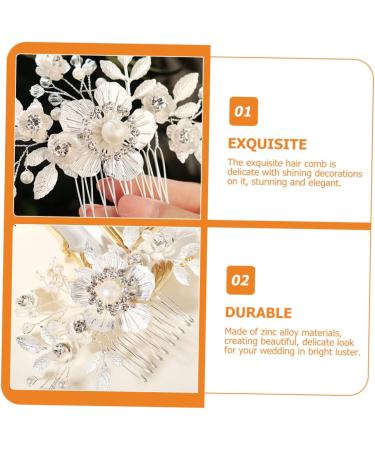 Beatifufu Flower Comb Bridal Hair Accessory Pearl Hair Accessories Hair Comb for Bride Wedding Hair Comb Wedding Hair Accessories for Brides Headpiece for Bride Bridal Headpiece Hair Jewelry - Buy Online on GoSupps.com