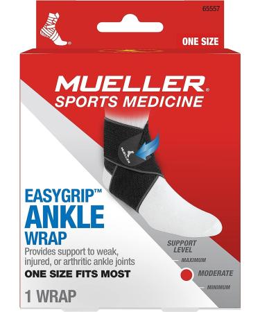 Mueller Easy Grip Adjustable Ankle Wrap for Foot & Heel Protection - Unisex, One Size - Buy Online on GoSupps.com
