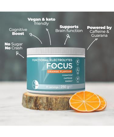 GoKeto Functional Electrolytes FOCUS 250 g Highdose electrolyte powder orange 41 servings sufficient for 6 weeks sugarfree hydration drink powder with caffeine & guarana - Buy Online on GoSupps.com
