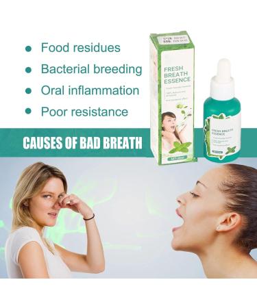 2pcs Bad Breath Eliminating Serum - Mint Purify Odor Herbal Extract - Portable Treatment for Adult Mouth Smell - Mild and Effective - Buy Online on GoSupps.com