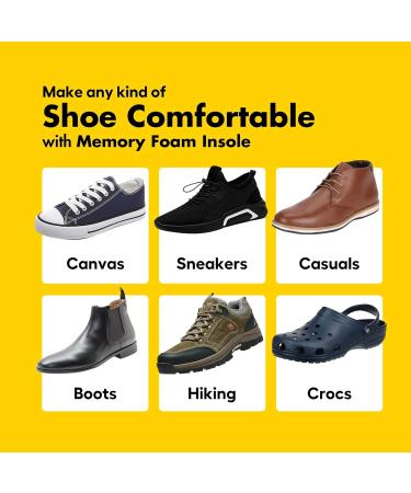 Helios Memory Foam Insoles for All Shoes | Comfortable & Soft Foam Heels - Trim to Fit - Buy Online on GoSupps.com