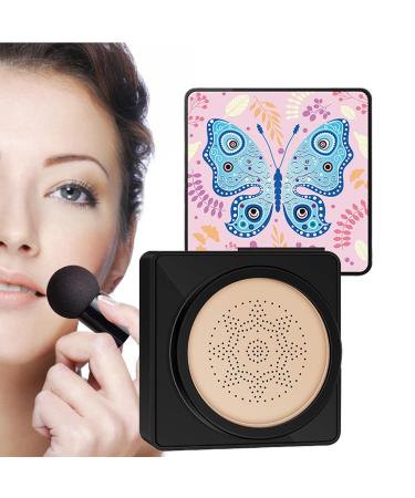 Richolyn CC-cream foundation |Mushroomhead Air Cushion BB Creme moisturizing BB Cream Foundation Long-lasting coverage of blemishes with mushroom-up sponge 02#ivory white