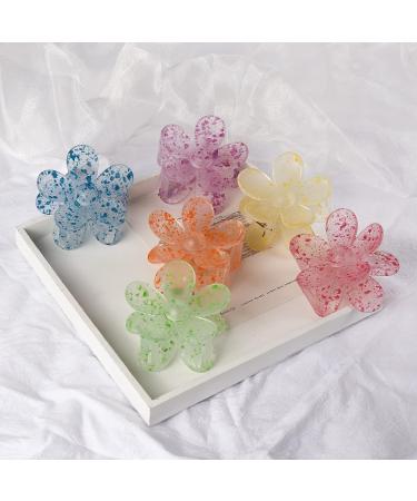 12 Pieces Flower Claw Clips - Large Hair Jaw Clips for Women - 12 Colors Clear Big Hair Claw Clips - Non Slip Strong Hold - Hair Catch Clamps for Thin and Thick Hair - Buy Online on GoSupps.com