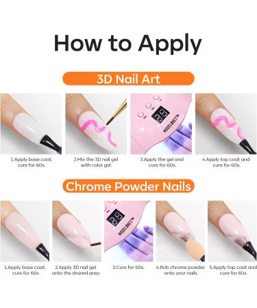  Modelones MODELONES 3D Nail Art Gel 9g Multifunctional Sculpting Gel with Brush for Rhinestone Glue 3D Nail Glue - Buy Online on GoSupps.com