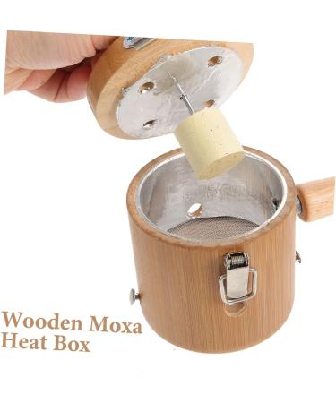 Minkissy Wood Bracket Set with Moxibustion Device & Storage Box - Cool Back Scald Protection Metal Clips Solid Wood - Buy Online on GoSupps.com