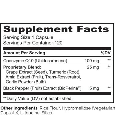 NATURELO Whole Food CoQ10 Supplement 120 Veg Capsules Heart Health Blend Powerful Antioxidant CoQ10 100mg Supports Energy Production CoQ10 Capsules 120 Count (Pack of 1) - Buy Online on GoSupps.com