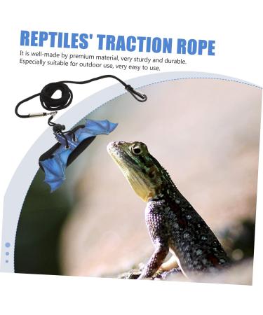 Mipcase 1 Set Lizard Leash Outdoor Vest Dragon Harness and Leash Reptiles Pulling Strap Adjustable Iguana 17X7X0.1CM Blue - Buy Online on GoSupps.com