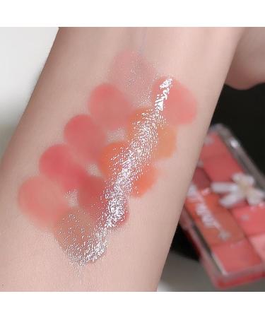 Lip Palette Set - 10 Glossy Lip Colors - Waterproof Lip Makeup Palette Moisturizing Jelly Tinted Lip Glosses for Women - Buy Online on GoSupps.com