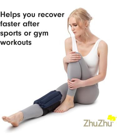 Zhu-Zhu Microwavable Knee & Leg Pad | Navy Fleece Wheat Bag for Pain Relief - Buy Online on GoSupps.com