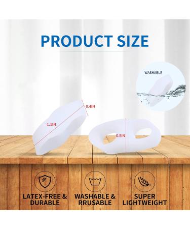 Zinyakon Two Hole Gel Small Toe Separator - 12 Pcs Little Toe Spacer for Overlapping Toe, Calluses, Blister - Relieve Foot Pain - Pinky Toe Corrector for Little Toe Bunion Pain - Buy Online on GoSupps.com