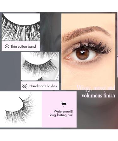 Frihappy Half Lashes Mink False Eyelashes - 6 Pairs Natural Accent Wispy Light Volume Reusable Pack 15P - Buy Online on GoSupps.com