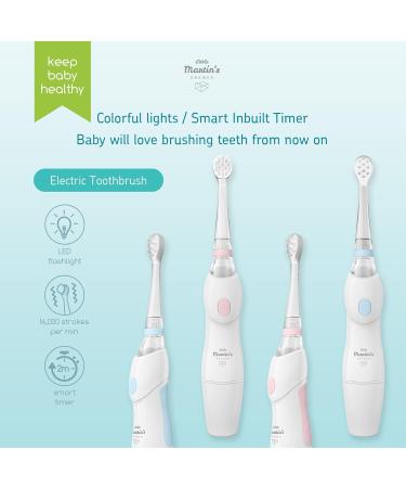 Little Martin's Toddler Electric Toothbrush for Infants & Kids - LED Light Auto Timer Sonic Soft Vibrating - Battery Operated (Blue) - International Shipping Available - Buy Online on GoSupps.com
