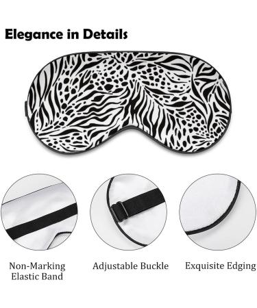 Zebra Cow Skin Sleep Mask for Women | Adjustable Eye Shades Cover with Elastic Strap - Perfect for Travel & Relaxation - Buy Online on GoSupps.com