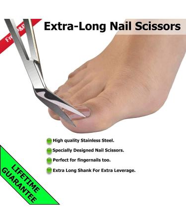 YNR Toe Nail Scissors + Clippers Extra Long Reach Handle Kelly Scissors Surgical Stainless Steel Pedicure Chiropody CE - Buy Online on GoSupps.com