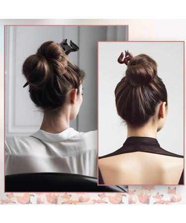 Noverlife 2PCS Natural Sandalwood Hair Sticks with Cute Fox Design - Handmade 2-Prong Wood Hair Pins for Thick & Thin Hair - Buy Online on GoSupps.com