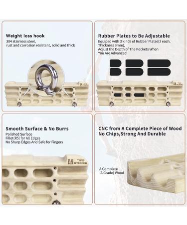 Premium Rock Climbing Hangboard with Jugs, Edges, Slopers, and Pockets - CJ-HB2112BX - Buy Online on GoSupps.com