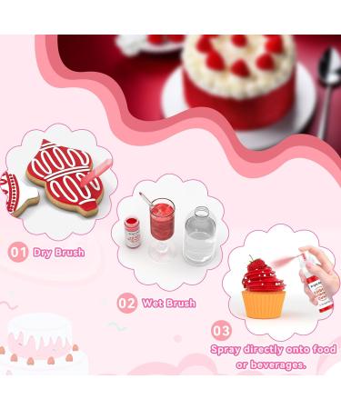 Buy Wwtop Bright Red Edible Glitter Powder 10g - Perfect for Cakes Cocktails & Drinks | Tasteless Glitter Spray & Dust for Food Coloring - Buy Online on GoSupps.com