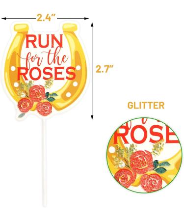 48PCS Glitter Derby Horse Cupcake Toppers Horse Racing Themed Party Decoration - Buy Online on GoSupps.com