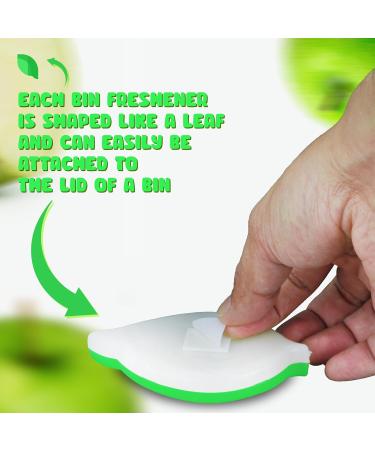 HOVUK Trash Can Freshener | 2-Pack Apple Scent Odor Remover for Kitchen Waste Buckets | Air Freshener & Self-Adhesive | Eco-Friendly Green Color - Buy Online on GoSupps.com
