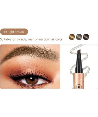 Eyebrow Pencil Liquid Eye Makeup Eyebrow Pencil Waterproof Eyebrow Pencil Micro 4 Tip Waterproof Eyebrow Pencil Women's Natural Eyebrow Pencil (light brown) - Buy Online on GoSupps.com
