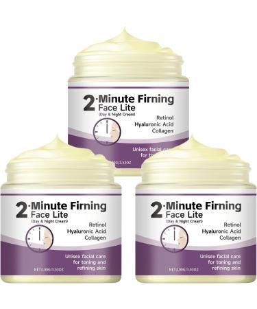 Nuvilo Set of 3 collagen face creams with retinol and hyaluronic acid light daily moisturizer for balanced hydration smooth skin feeling and a healthy complexion