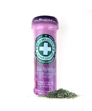 Meowijuana Mice Dreams Catnip with Passion Flower & Lavender Blend for Cats, .917 oz., Medium