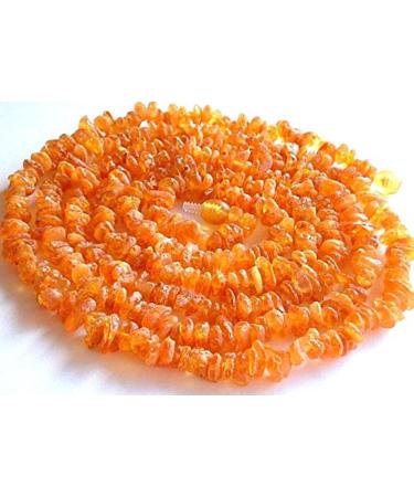 AMBERMILANA Lenght 47 inch Natural RAW Unpolished Baltic Amber Necklace/Women/Certified Genuine Baltic Amber - Buy Online on GoSupps.com
