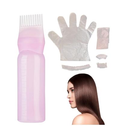 Hair Dye Kit 160ML Hair Oil Applicator Bottle with Scale and Disposable Hair Color Kit Includes Ear Cover Gloves Cape Cap Hair Supplies