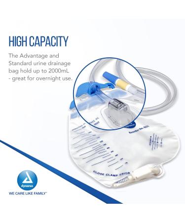 Buy Dynarex 4271 Urinary Drainage Bag - Anti-Reflux No-Needle Port 2000ml 20-Pack | International Shipping Available - Buy Online on GoSupps.com