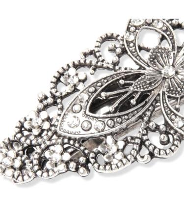 Shop Topkids Vintage Accessories - Rhinestone Butterfly & Flower Bridal Jewelry Pearls & Filigree - 8 cm Elegance - Buy Online on GoSupps.com