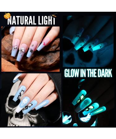 YOKE FELLOW Glow in the Dark Gel Nail Polish 10ML - Fluorescent Neon Blue UV Gel for Halloween Nails | Women and Girls Beauty Essential - Buy Online on GoSupps.com