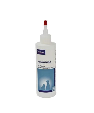 Virbac Hexarinse Rocking solution |237 ml |For dogs and cats |Can contribute to the prevention of tooth and gum diseases in animals |Contains chlorhexides - Buy Online on GoSupps.com