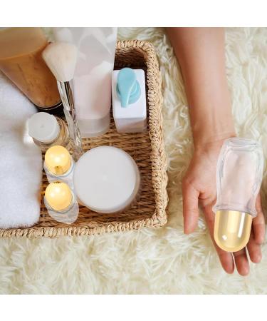 3Pcs Gold Glass Roller Bottles 50ml - Refillable & Leak-Proof for Essential Oils Perfume & Cosmetics - Buy Online on GoSupps.com