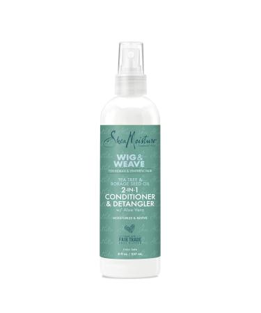 SheaMoisture 2in1 Conditioner and Detangler Leave-In Conditioner for Wig Tea Tree and Borage Seed Oil Paraben Free Conditioner 8 oz 8 Fl Oz (Pack of 1)