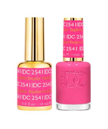 DND DC Gel Polish Set Free Spirit Collection UV/LED GelPolish and Air Dry Nail Lacquer Matching Chip-Free Polish Duo 0.5 Fl Oz Each Topless Tropics