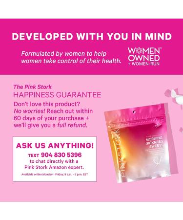Pink Stork Morning Sickness Sweets - Ginger Mango Pregnancy Candy | Nausea Relief + Digestion | 100% Organic with Vitamin B6 | Women-Owned | 30 Hard Lozenges - Buy Online on GoSupps.com